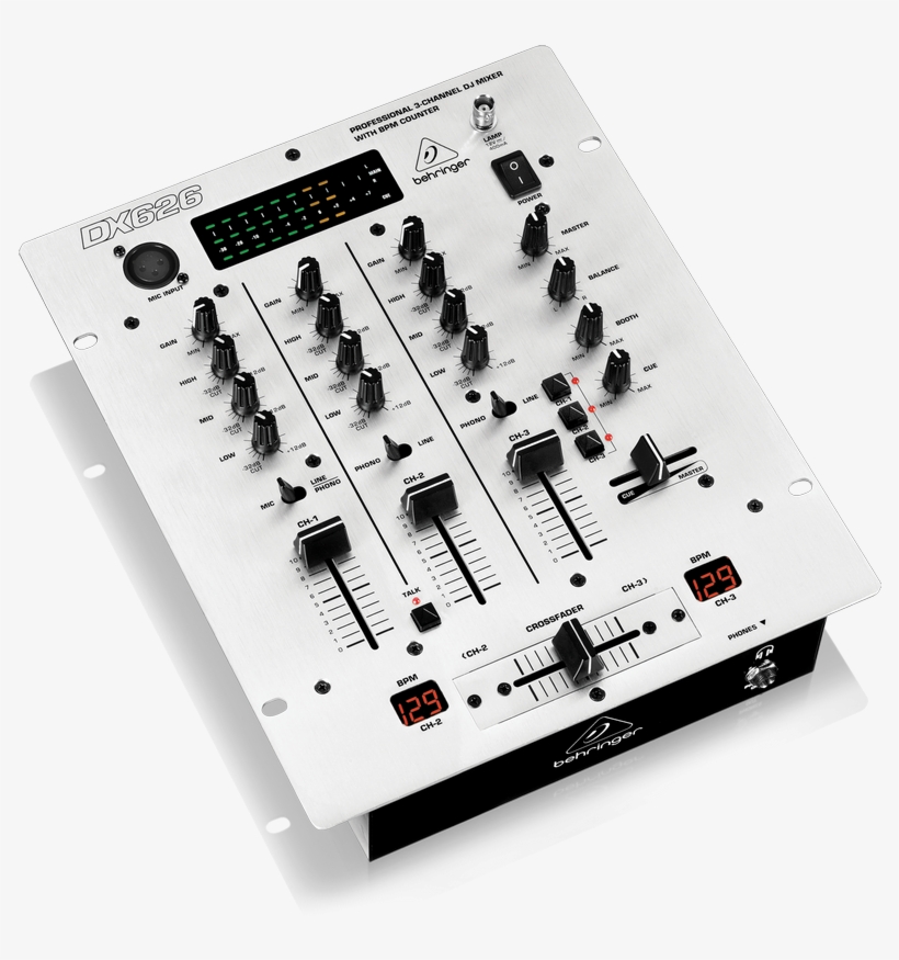 Behringer Dx626 Dj Mixer Professional 3-channel Dj - Behringer Dx626 Dj Mixer 3 Channel, transparent png download