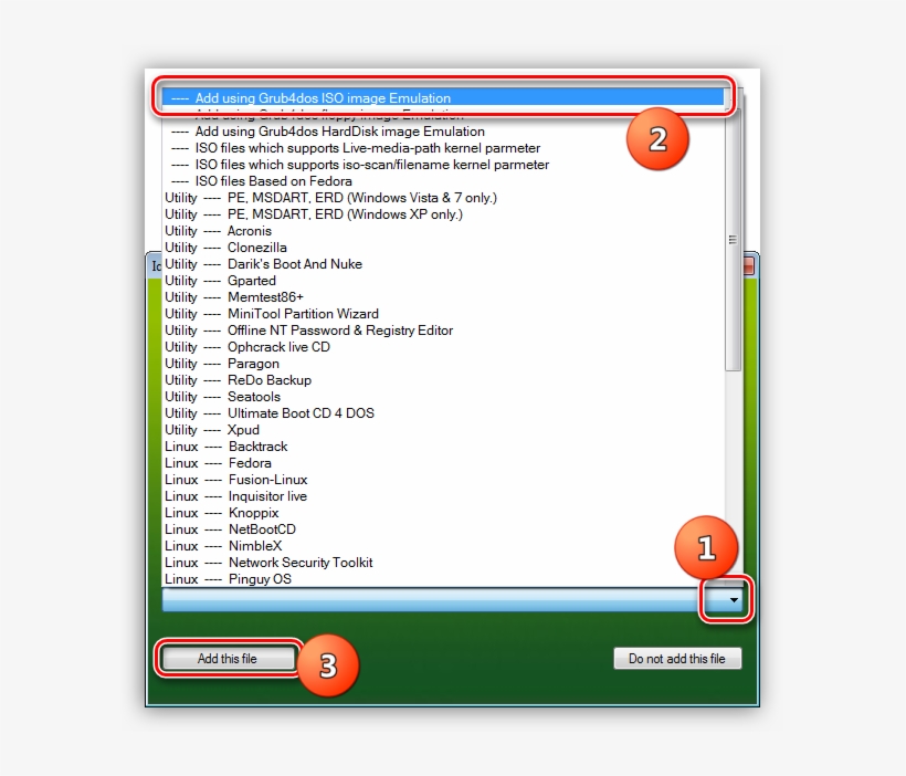 Выбор Загрузчика Grub4dos Iso Image Emulation Для Образа - Booting, transparent png download