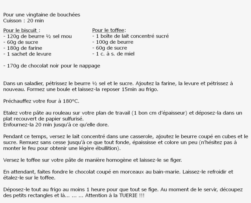 Image Recette Bouchées "twix" - Clergy, transparent png download