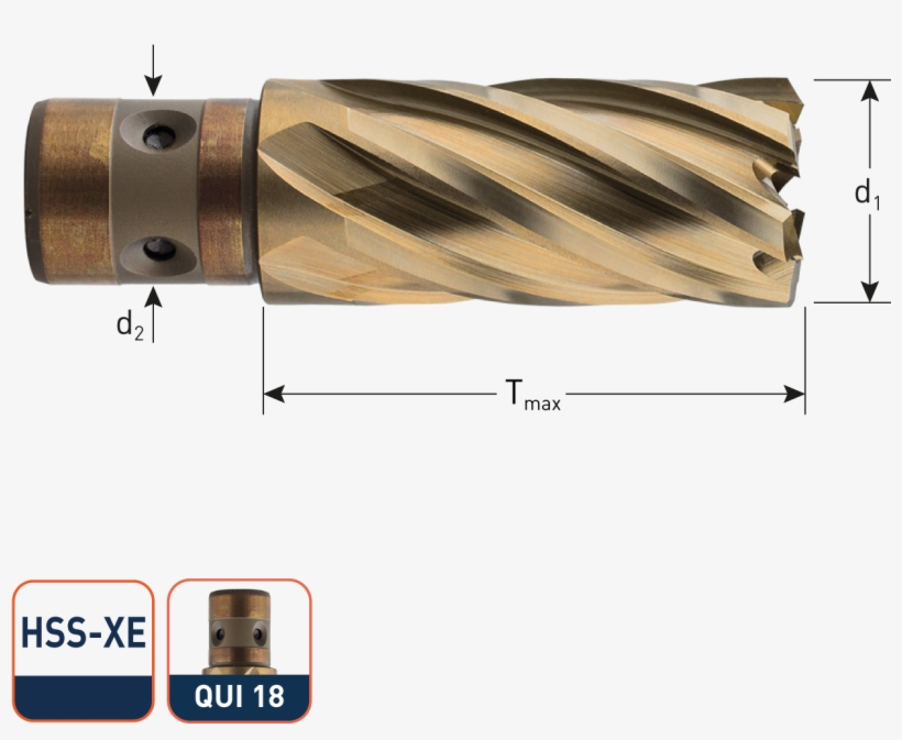 Hss Xe Kernbohrer Gold Line 40mm - Monocular, transparent png download