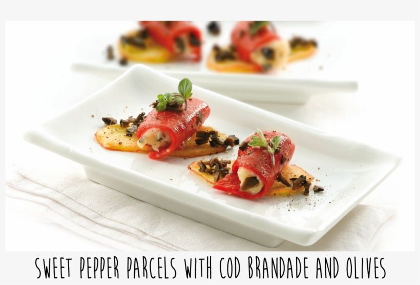 Garnish Potatoes With Fresh, Balsamic Reduction, Parsley, - Brandada De Bacalao Con Pimientos, transparent png download