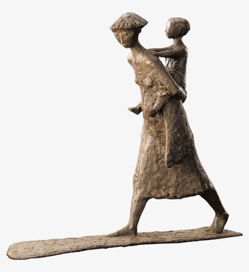 Bronzefigur Huckepack Von Manfred Welzel - Sculptures Manfred Welzel, transparent png download