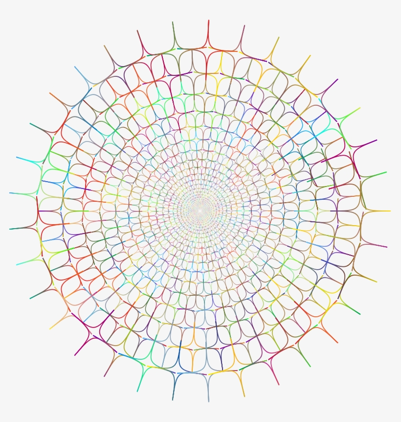 Abstract Line Art Vortex Prismatic No Bg - Emotion Wheel English, transparent png download