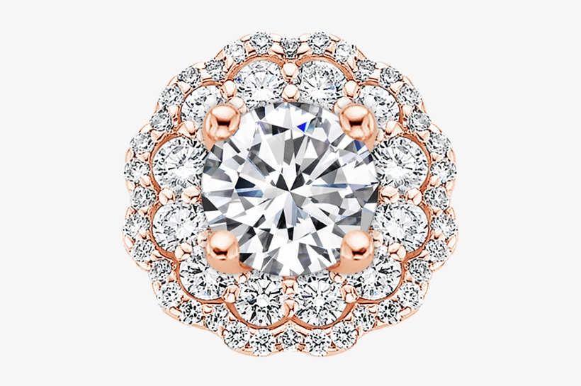 Diamond Ring Bling Png Banner Transparent Library - Halo Diamond Ring Round, transparent png download