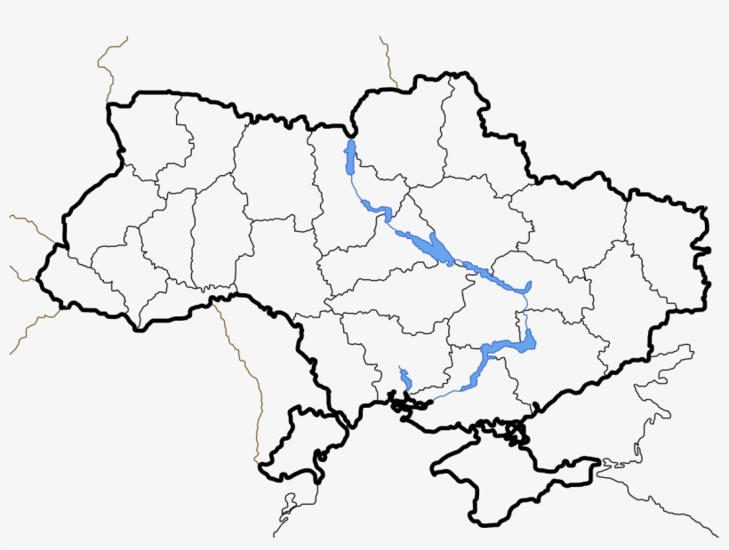 Ukraine Map Borders, transparent png download