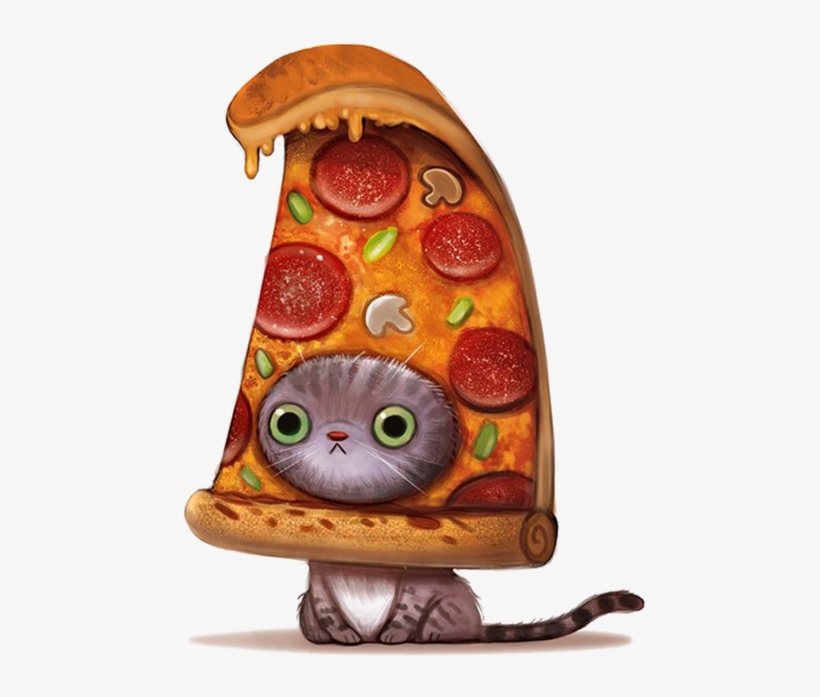 Pizza Cat Kittens Kitty Paw, transparent png download