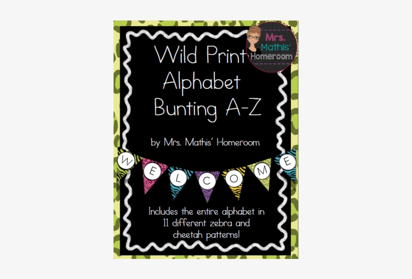 Wild Animal Print Alphabet Bunting - Alphabet, transparent png download