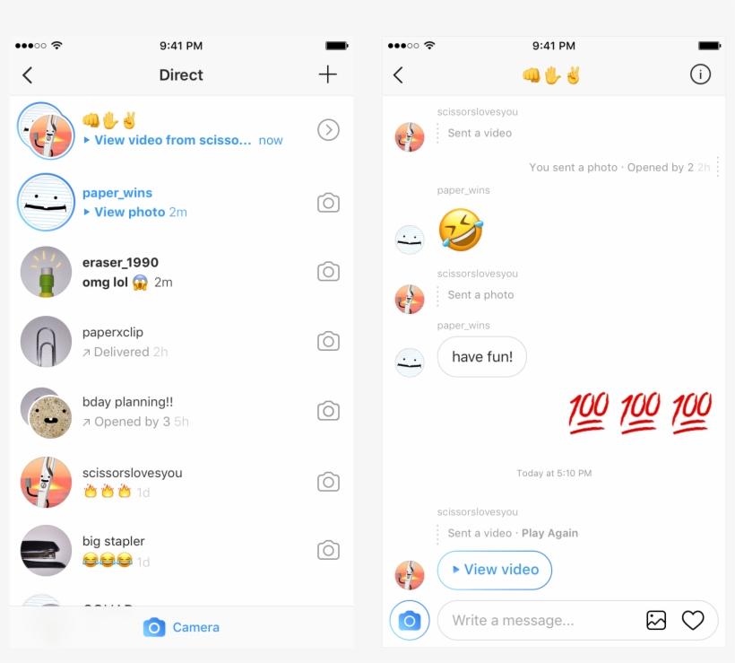 Back In November, Instagram Launched Ephemeral Messaging - Direct Instagram, transparent png download