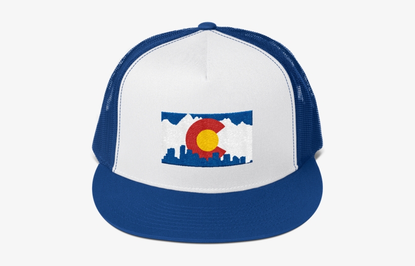 Denver Colorado Flag Trucker Snapback Cap - Usa Cap Transparent Png, transparent png download