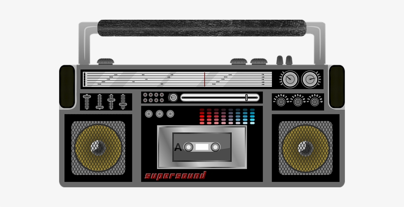 Radio, Cassette Player, Cassette, Tape - Boombox, transparent png download