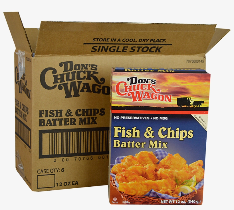 Don's Chuck Wagon Fish & Chips Mix - Dons Chuck Wagon Batter Mix, Fish & Chips - 12, transparent png download