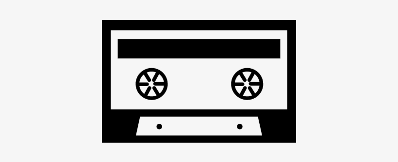 White Cassette Tape With Black Details Vector - Cassette Blanco Y Negro, transparent png download
