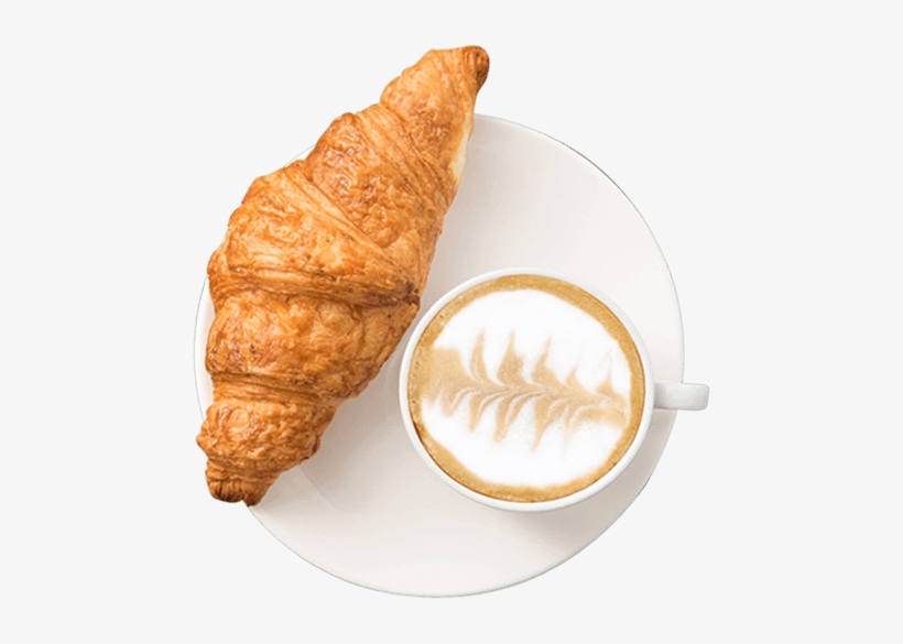 Drink Top View Png - Croissant Top View Png, transparent png download