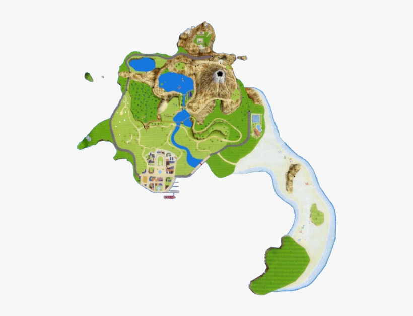 Wuhu Island Topview - Wii Fit Wuhu Island, transparent png download