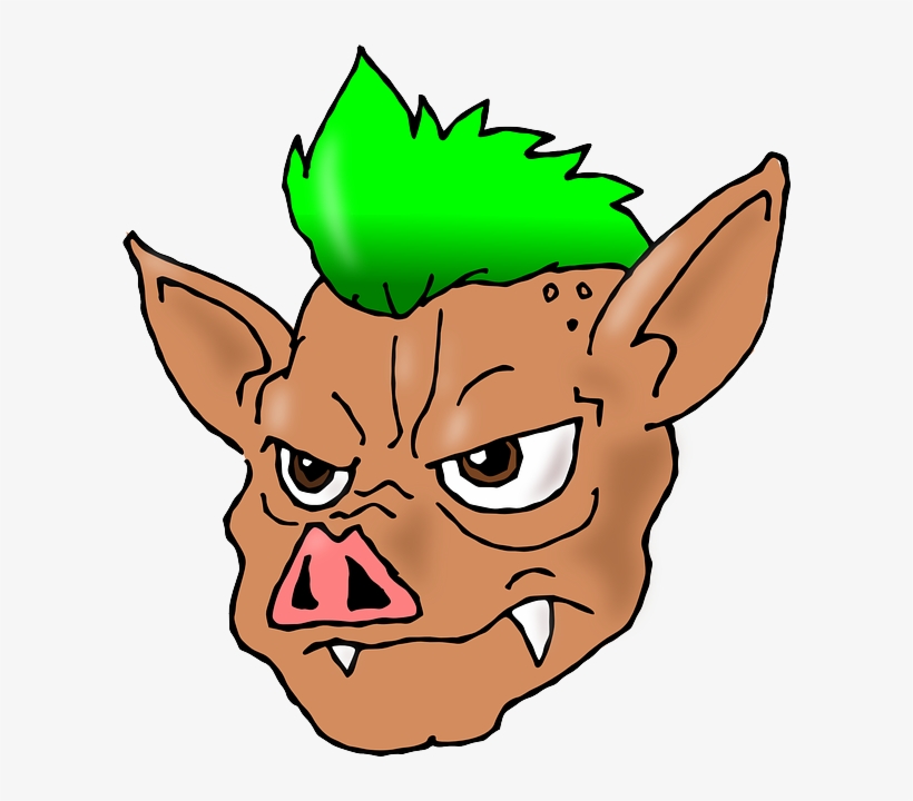 How To Set Use Punk Pig Clipart, transparent png download