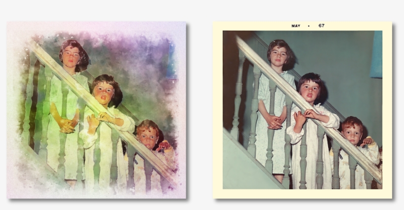 Here's Another Of My Siblings And I - Watercolor Painting, transparent png download