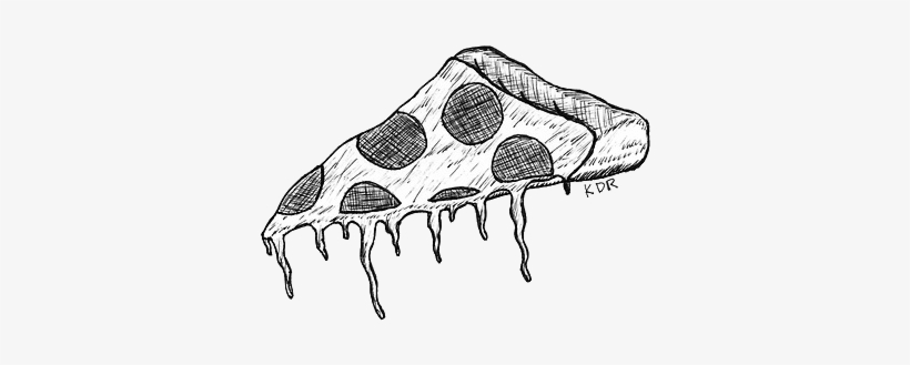 Image - Transparent Pizza Black And White, transparent png download