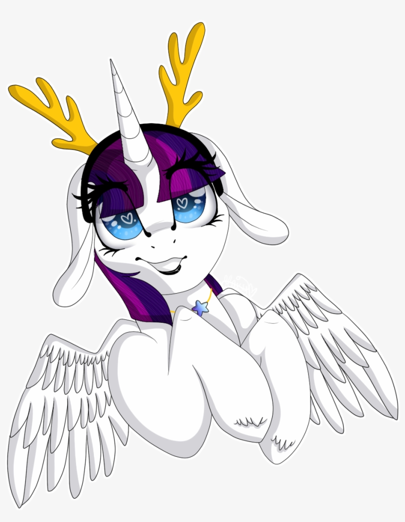 Alicorn, Antlers, Artist - Cartoon, transparent png download