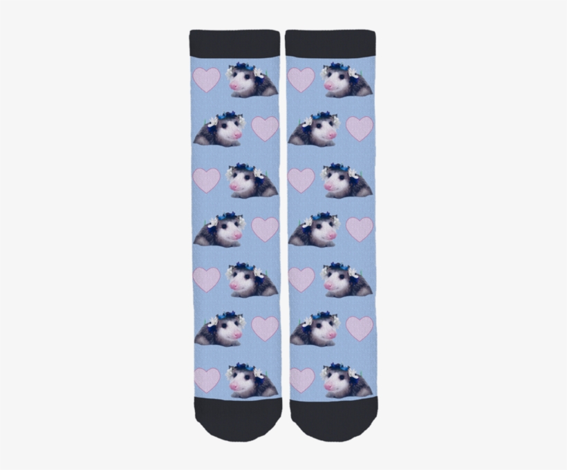 Possum Crew Socks - Cartoon, transparent png download