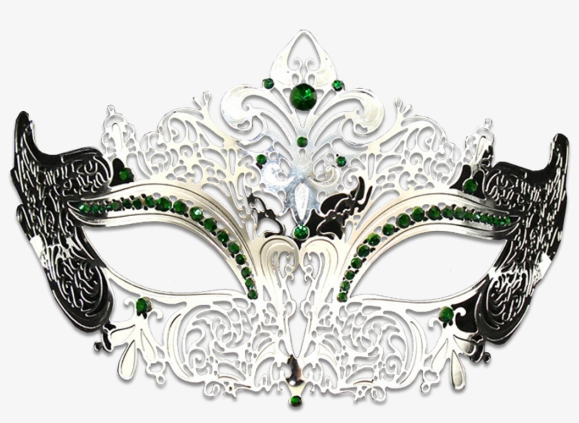 Silver Masquerade Mask Png - Hagora, Women's Elegant Laser Cut Metal With Stones, transparent png download