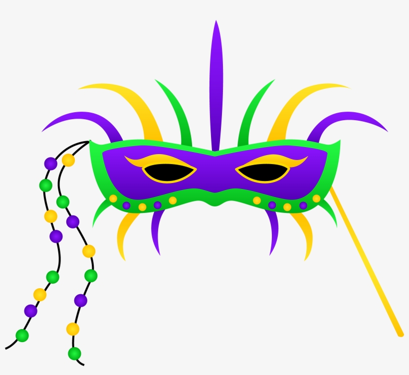 Mardi Gras Clip Art Masks - Mardi Gras Mask Clipart, transparent png download