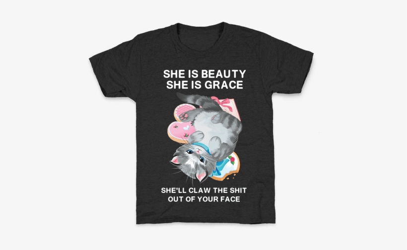 She'll Scratch The Shit Out Of Your Face Kids T-shirt - Pink Elephant T Shirts, transparent png download