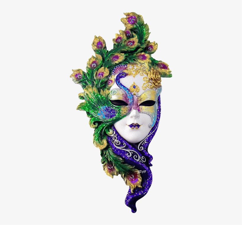 3d Masque Harlequin Mask, Masquerade Party, Masquerade - Venetian Mardi Gras Mask, transparent png download
