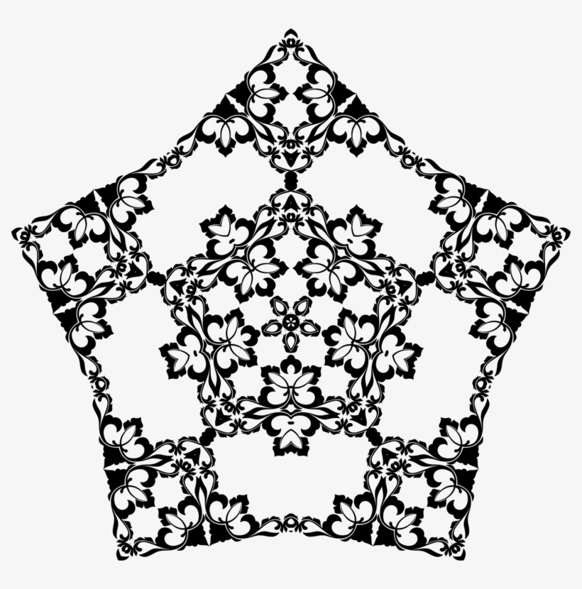 Pentagram Pentacle Symbol Fractal Satanism - Pentagram Fractals, transparent png download