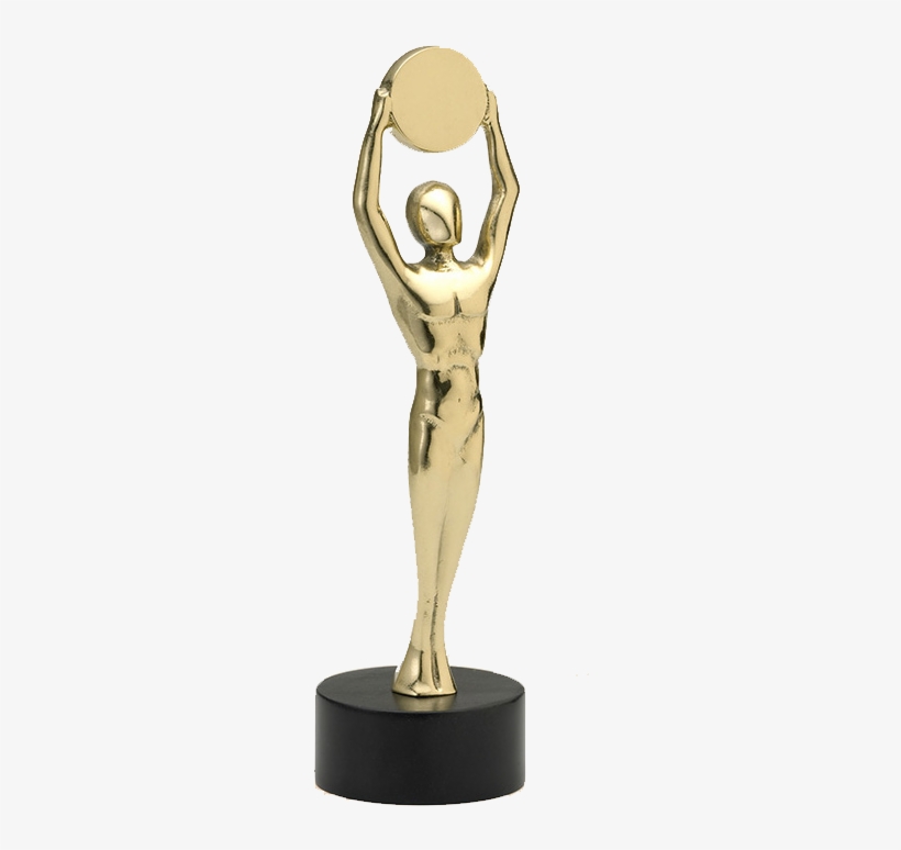 Trophée Oscar En Bronze Jaune Massif Finition Polie - Figurine, transparent png download