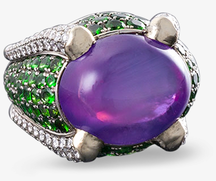 Mauboussin Pink Star Sapphire, Tsavorite And Diamond - Tsavorite, transparent png download