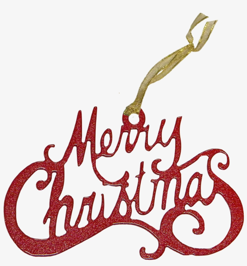 Merry Christmas Ornament Red Sparkle - Inviti Marry Christmas Argento, transparent png download