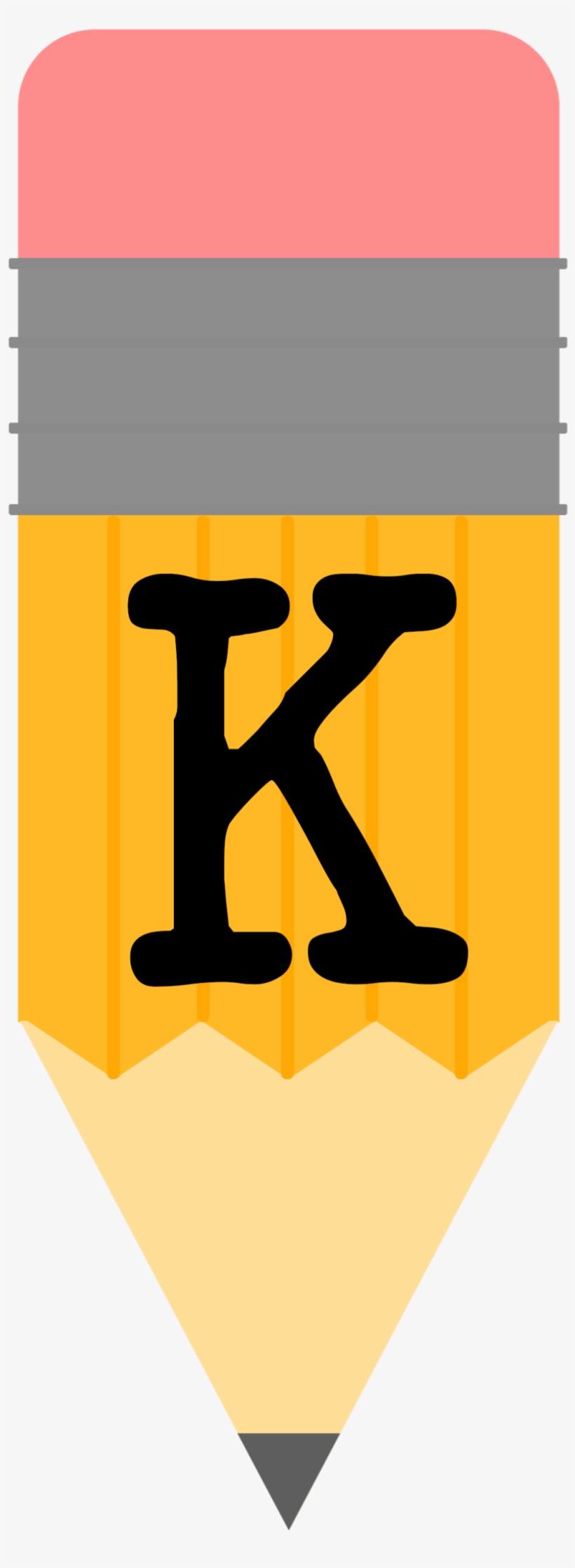 Pencil Alphabet Banner K - School, transparent png download