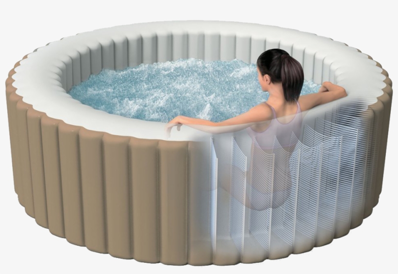 Jacuzzi Bath Png Clipart - Intex Purespa 4-person Inflatable Bubble Jet Spa Portable, transparent png download