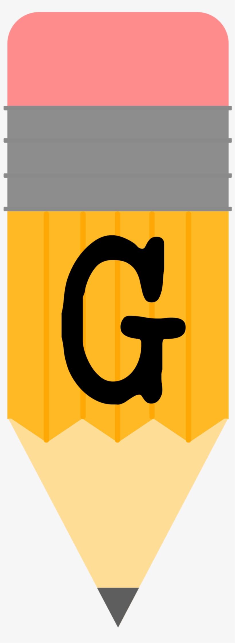 Pencil Alphabet Banner G - Colored Alphabet Letters To Print Banners Back, transparent png download
