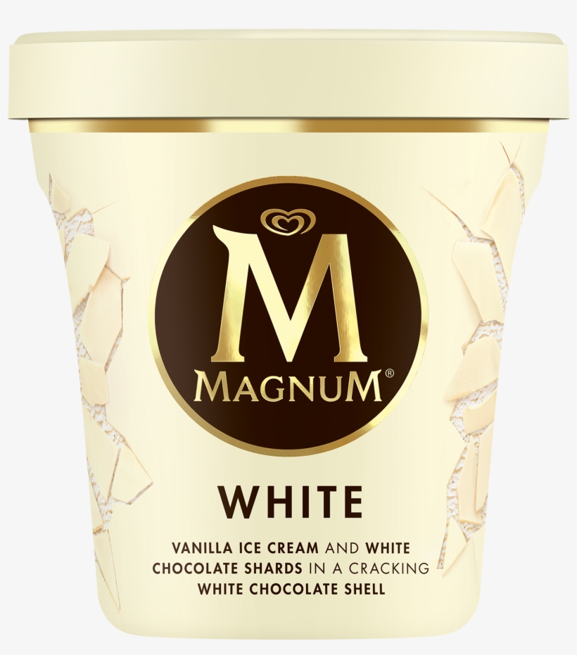 Magnum White Tub 440ml - Magnum Tub Ice Cream White 440ml, transparent png download