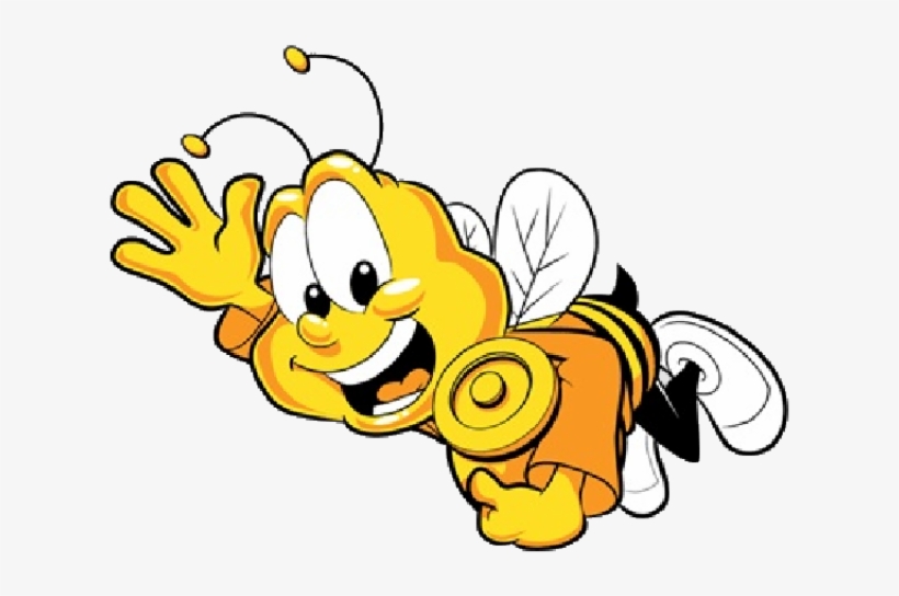 Bee Clipart Funny - Cartoon Bee No Background, transparent png download
