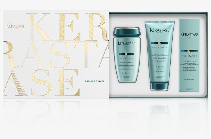 Kérastase 18 Noel Resistance Fondant Coffret Open Box - Kérastase, transparent png download