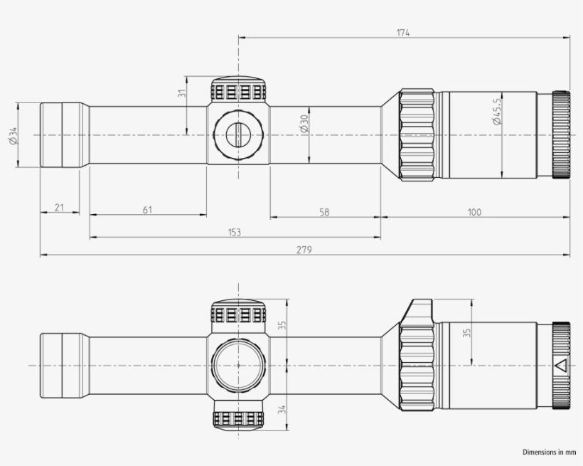 1-6x24i - Kahles K16i Dimensions, transparent png download