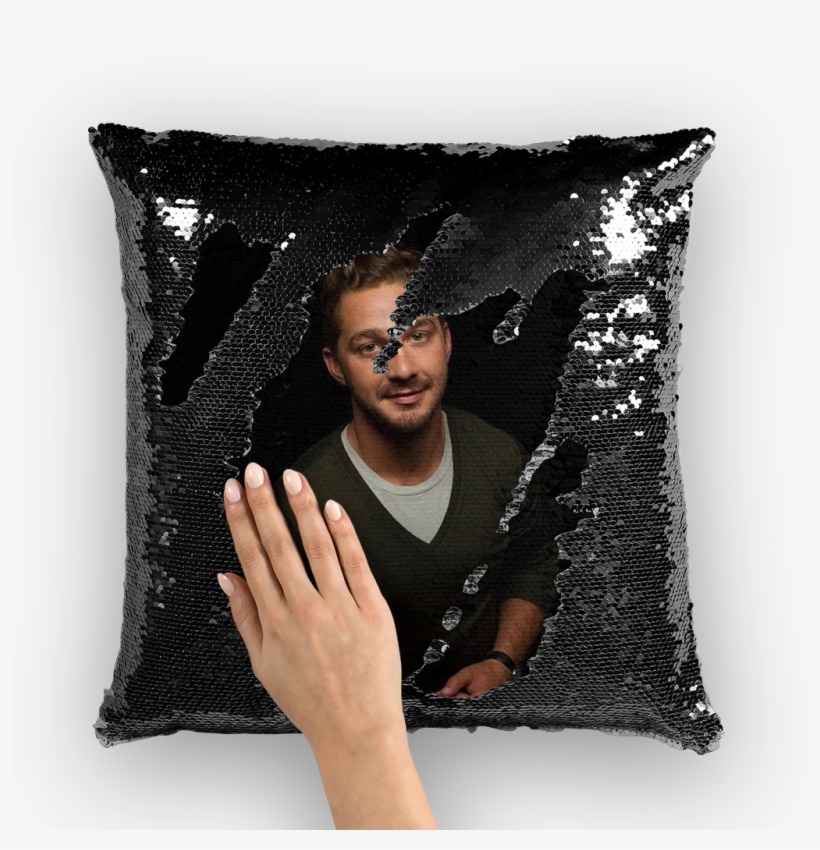 Shia Labeouf ﻿sequin Cushion Cover - Pillow, transparent png download