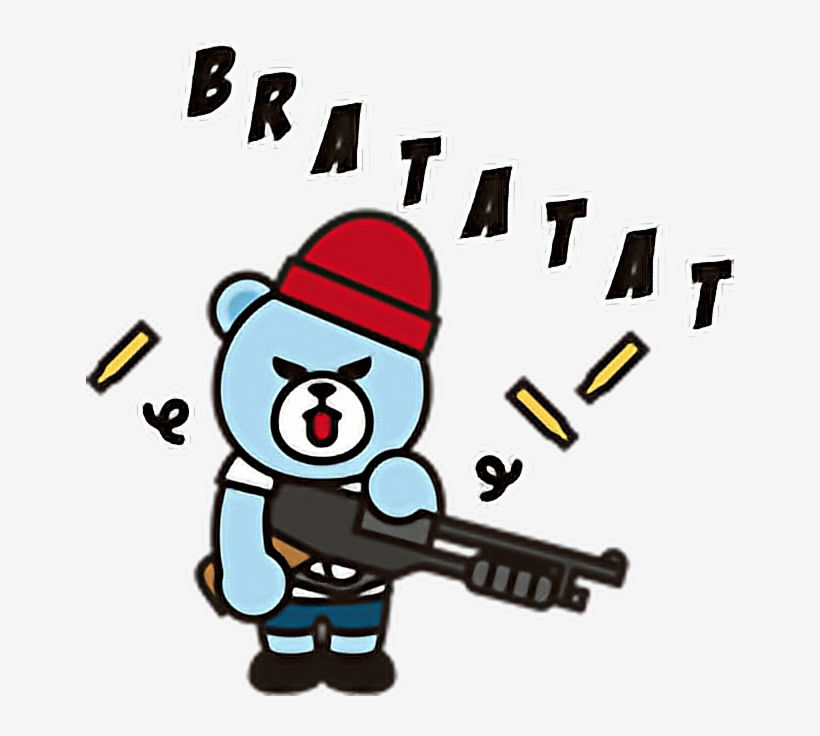 Krunk Yg Ygent Kpop Bear Stickers Png - Cartoon, transparent png download