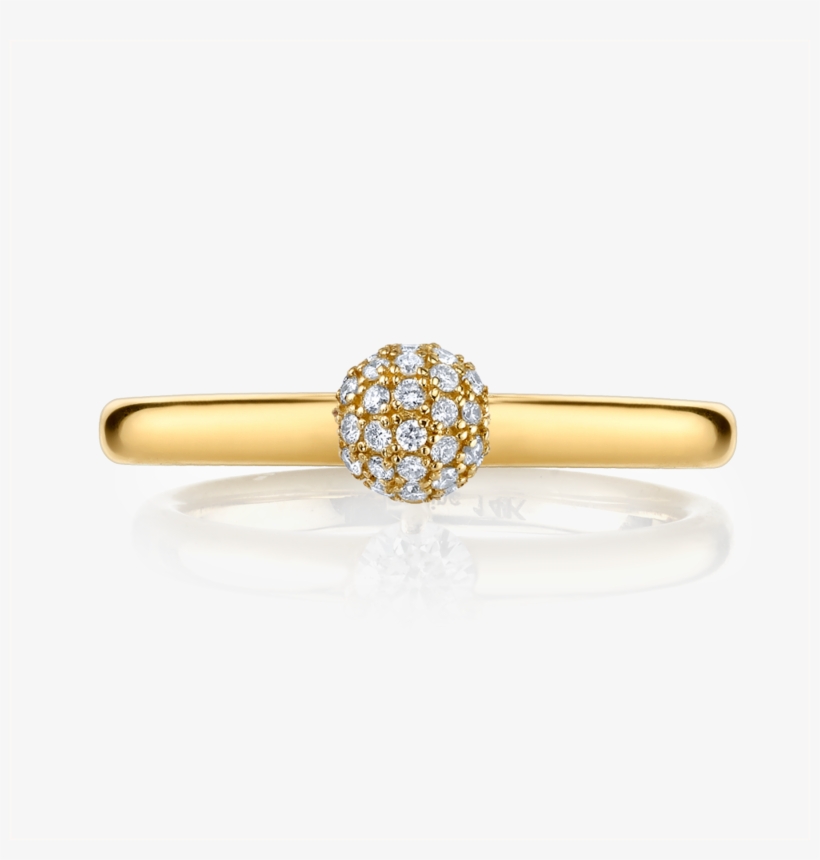 Diamond Pave Sphere Ring - Ring, transparent png download
