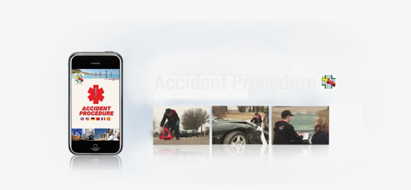 Auto Accident Procedure Mobile Phone App - First Aid, transparent png download