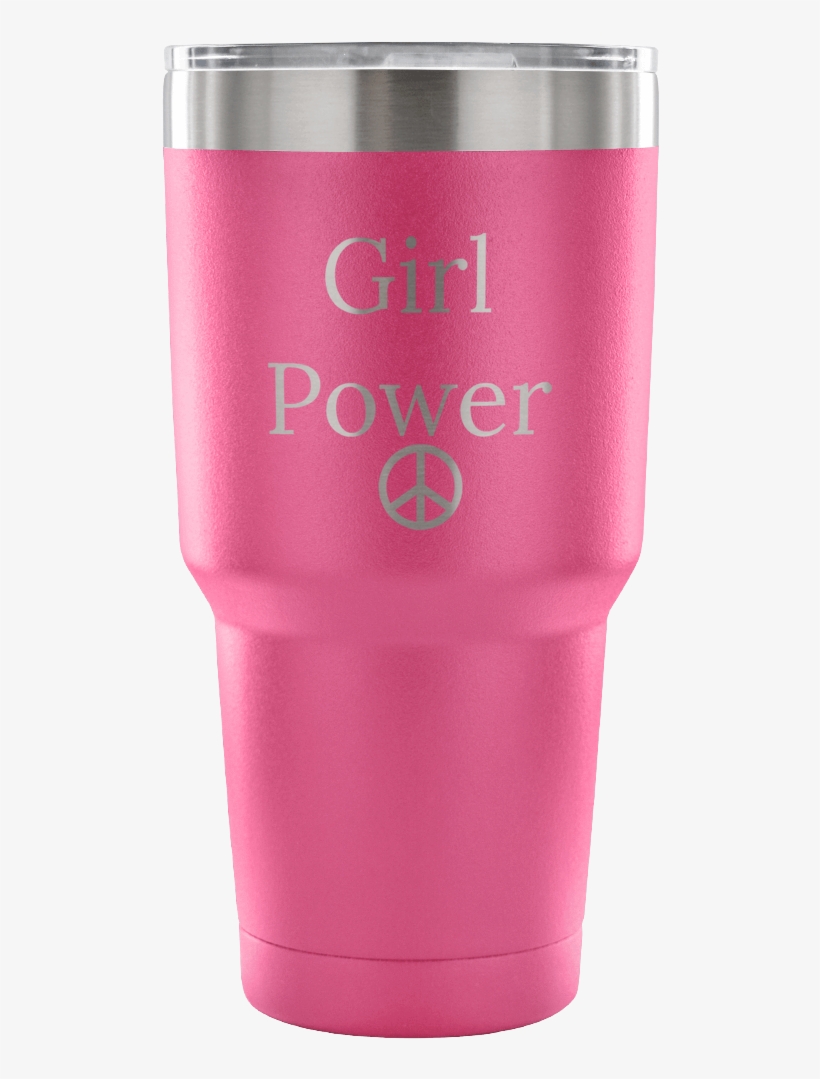 30 Oz Double Vacuum Tumbler Travel Mug Girl Power Funny - Mug, transparent png download