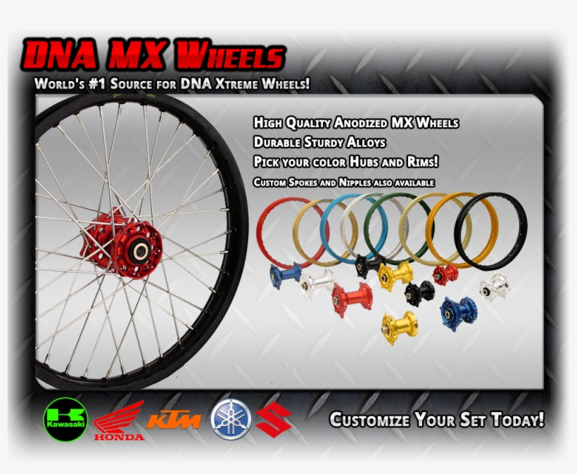 Dna Xtreme Mx Wheels For Honda, Yamaha, Kawasaki, Suzuki, - Dna Mx Wheels Logo, transparent png download
