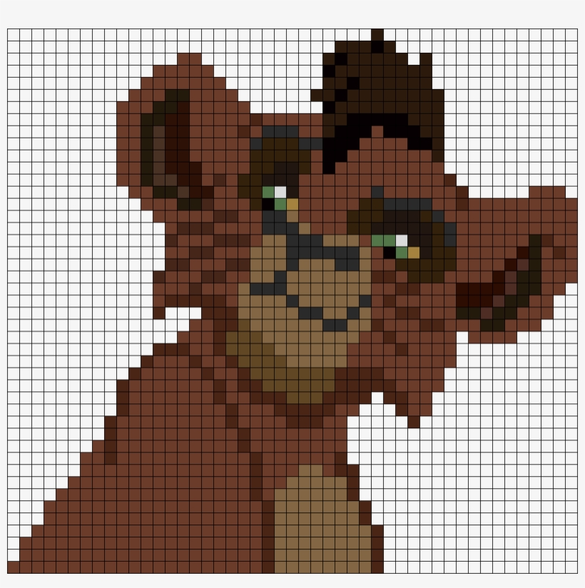 Kovu Lion King Perler Bead Pattern, transparent png download
