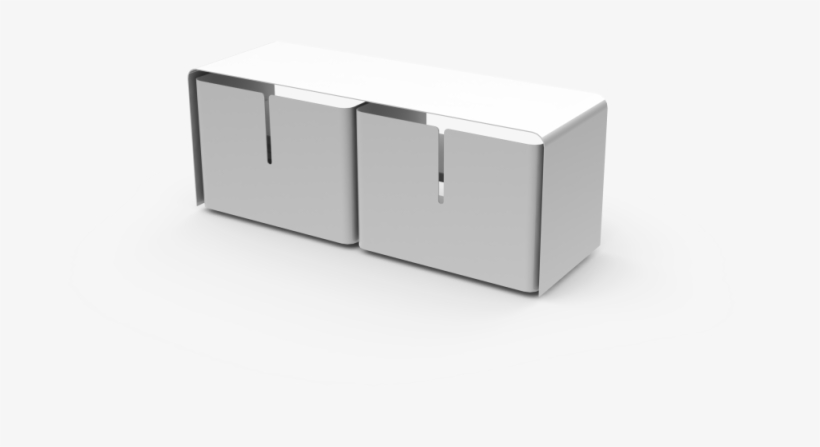 Barber Television Table - 2 Drawers - W 110 Cm By Matière, transparent png download