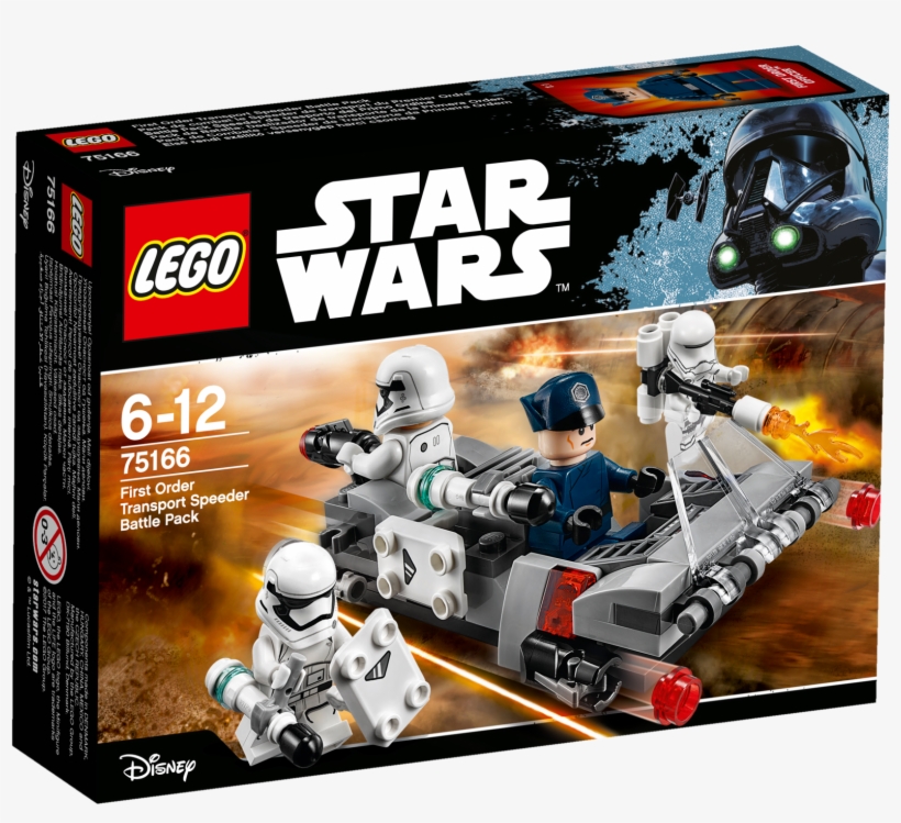 Lego Star Wars 75166 First Order Transport Speeder - Lego Star Wars First Order Transport Speeder Battle, transparent png download