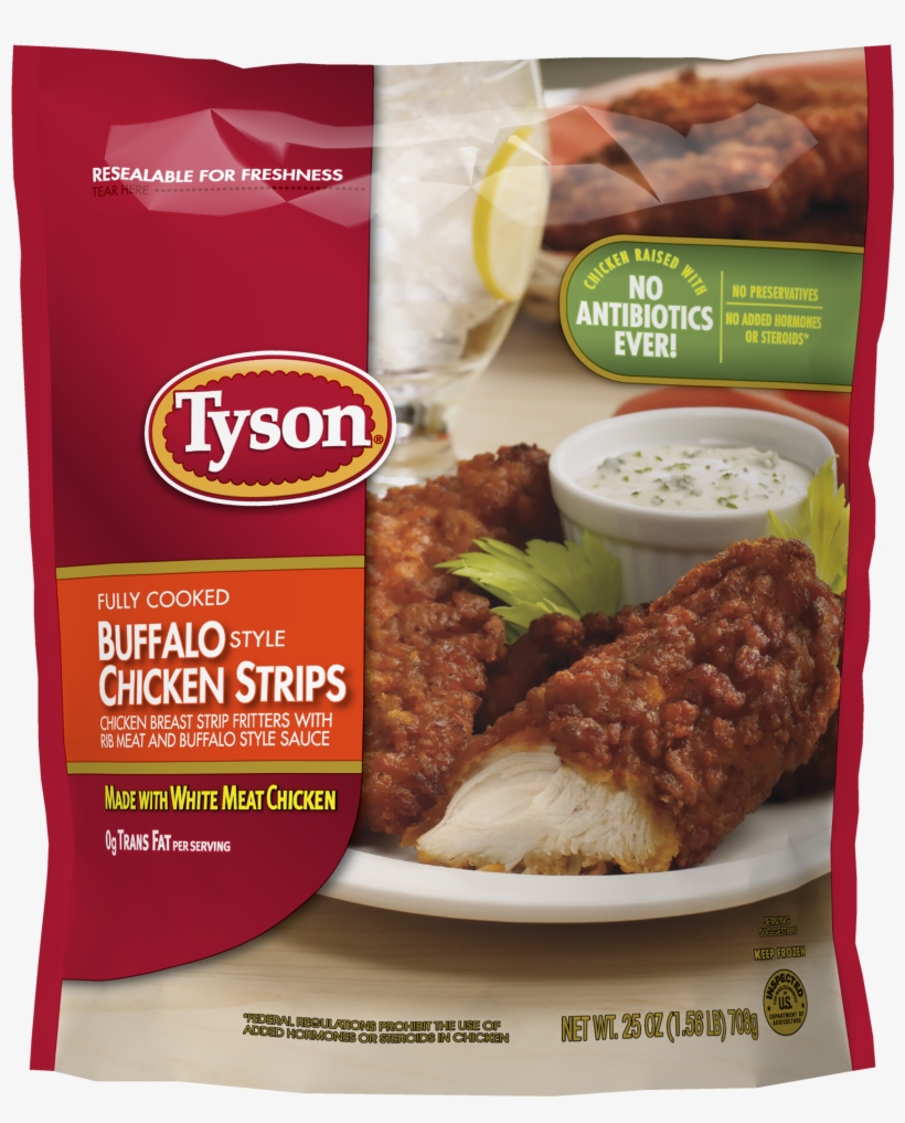 Tyson® Fully Cooked Buffalo Style Frozen Chicken Strips, - Tysons Spicy Chicken Tenders, transparent png download