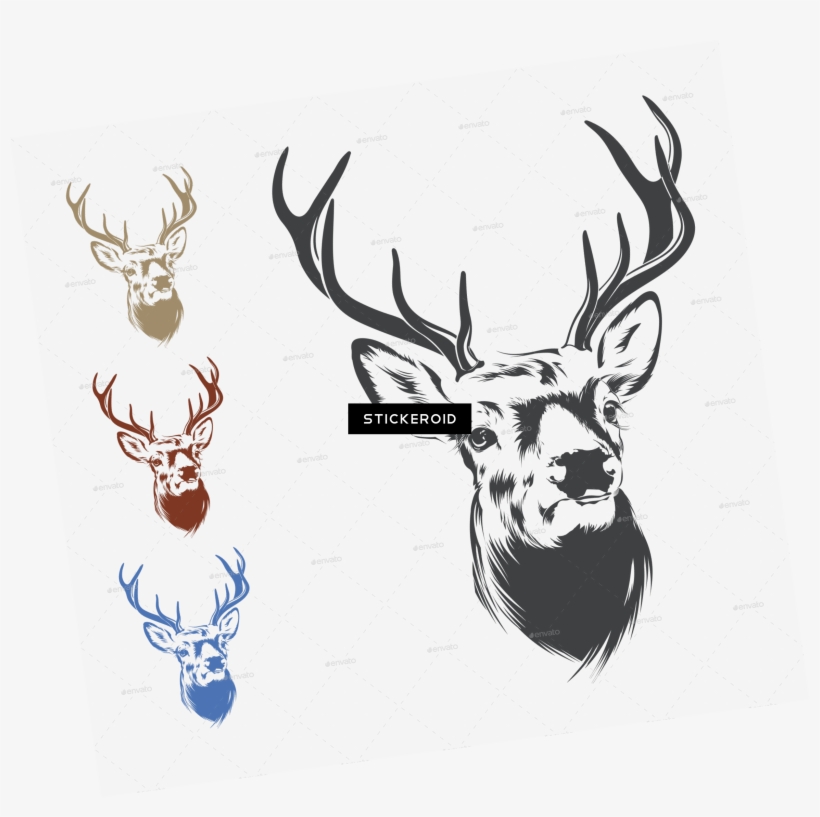 Deer Head - Head Deer Vector Transparent, transparent png download
