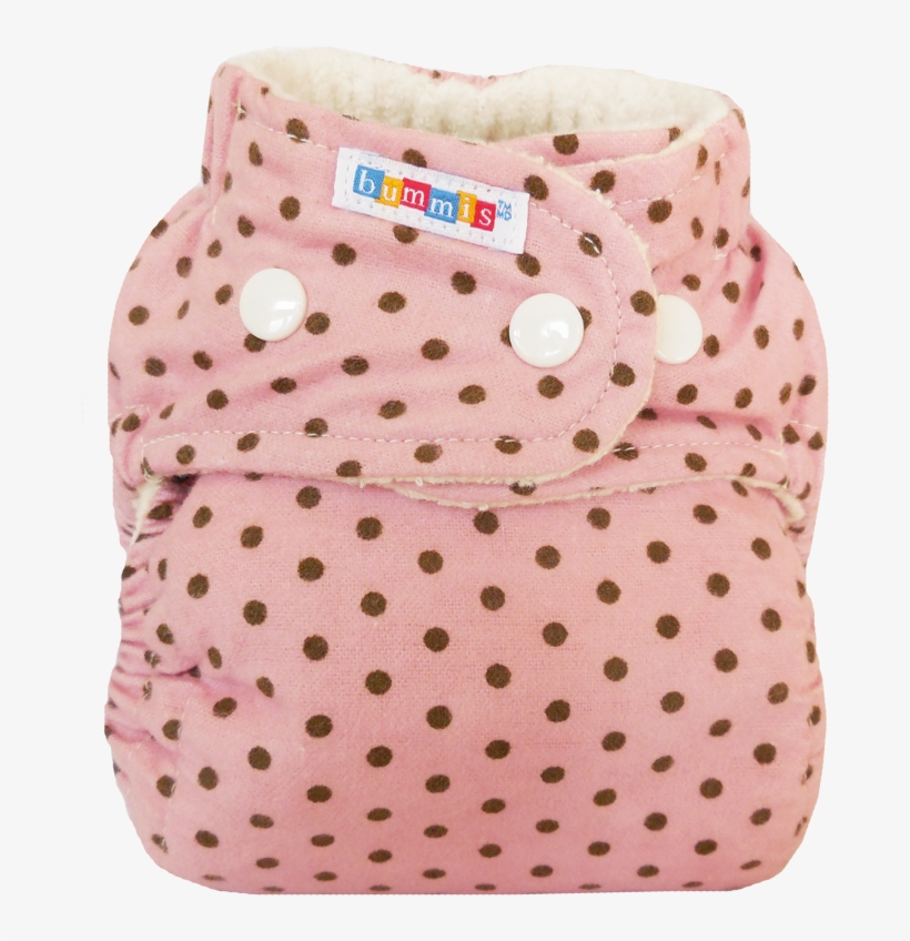 Pink Dots - Bummis - Flannel Fitted Cloth Diaper - Forest Creatures, transparent png download